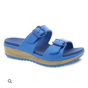 Dansko Women's Kandi double-strap sandals in blue bio-based EVA 37